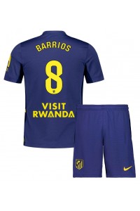 Atletico Madrid Pablo Barrios #8 Babyklær Borte Fotballdrakt til barn 2025-26 Korte ermer (+ Korte bukser)